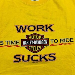 2007 “WORK SUCKS” Harley Davidson T-Shirt